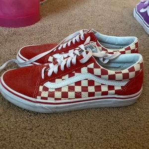 red checkered Vans shoes